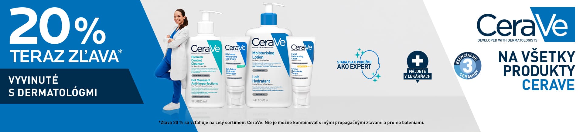 Zľava 20% na celý sortiment značky Cerave